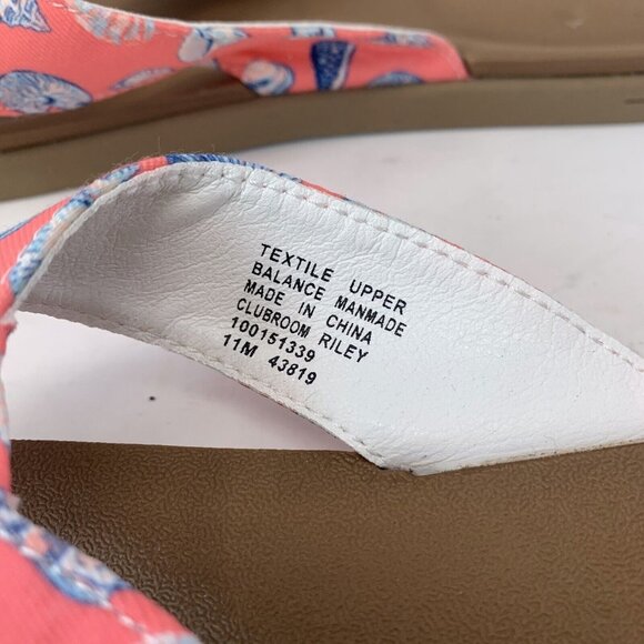 Club Room Riley 100151339 Flip Flop Sandals Men's 11M Seashell Pink Printed 8108 - Picture 8 of 9